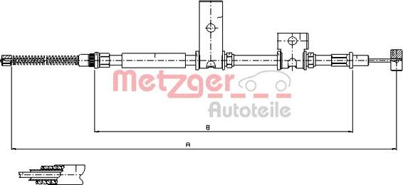 Metzger 17.5014 - Trose, Stāvbremžu sistēma autospares.lv