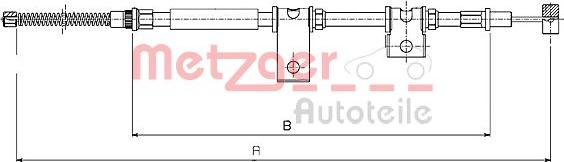 Metzger 17.5016 - Trose, Stāvbremžu sistēma autospares.lv