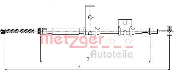 Metzger 17.5013 - Trose, Stāvbremžu sistēma autospares.lv