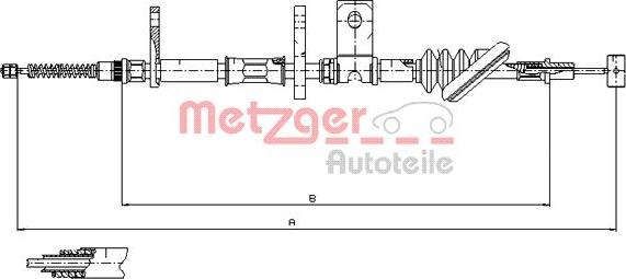 Metzger 17.5021 - Trose, Stāvbremžu sistēma autospares.lv