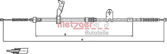 Metzger 17.1480 - Trose, Stāvbremžu sistēma www.autospares.lv