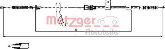 Metzger 17.1481 - Trose, Stāvbremžu sistēma www.autospares.lv