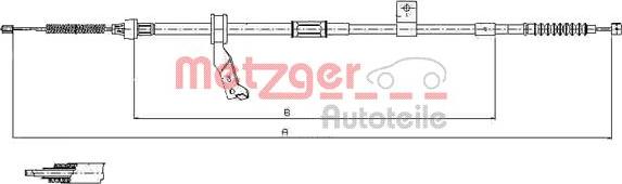 Metzger 17.1483 - Trose, Stāvbremžu sistēma www.autospares.lv