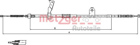 Metzger 17.1482 - Trose, Stāvbremžu sistēma www.autospares.lv