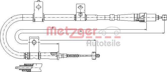 Metzger 17.2550 - Trose, Stāvbremžu sistēma autospares.lv