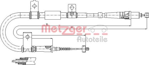 Metzger 17.2551 - Trose, Stāvbremžu sistēma autospares.lv