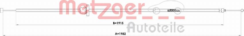 Metzger 3160038 - Motora pārsega slēdzenes trose www.autospares.lv