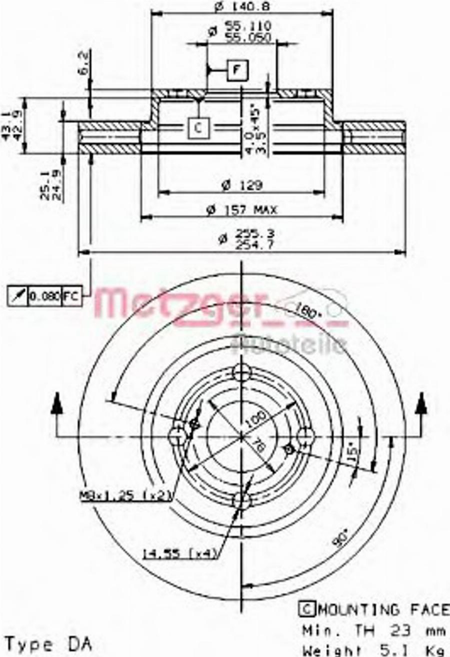 Metzger 24941 - Bremžu diski www.autospares.lv