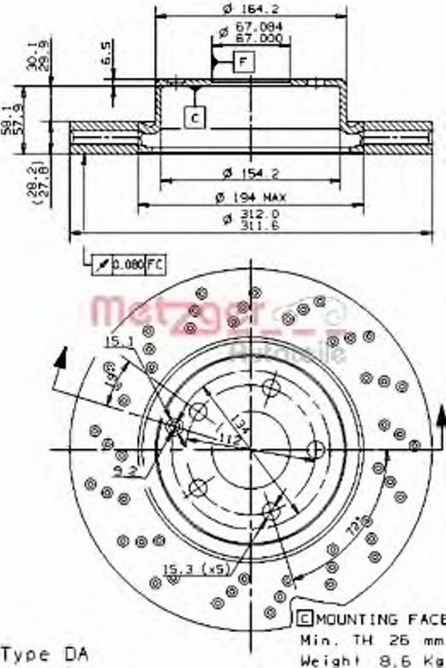 Metzger 24959 - Bremžu diski www.autospares.lv