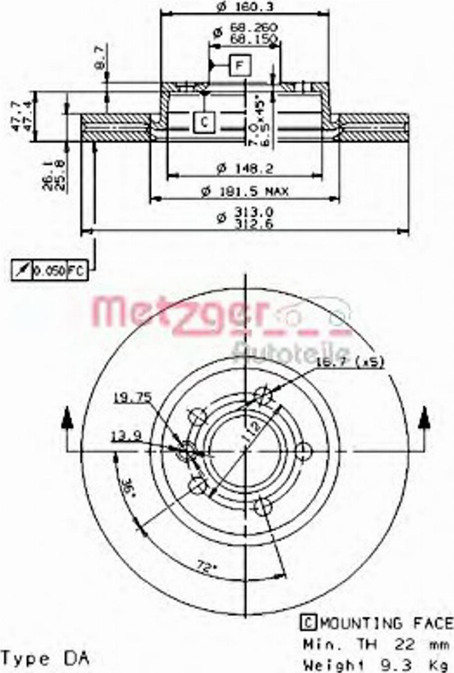 Metzger 24969 - Bremžu diski autospares.lv