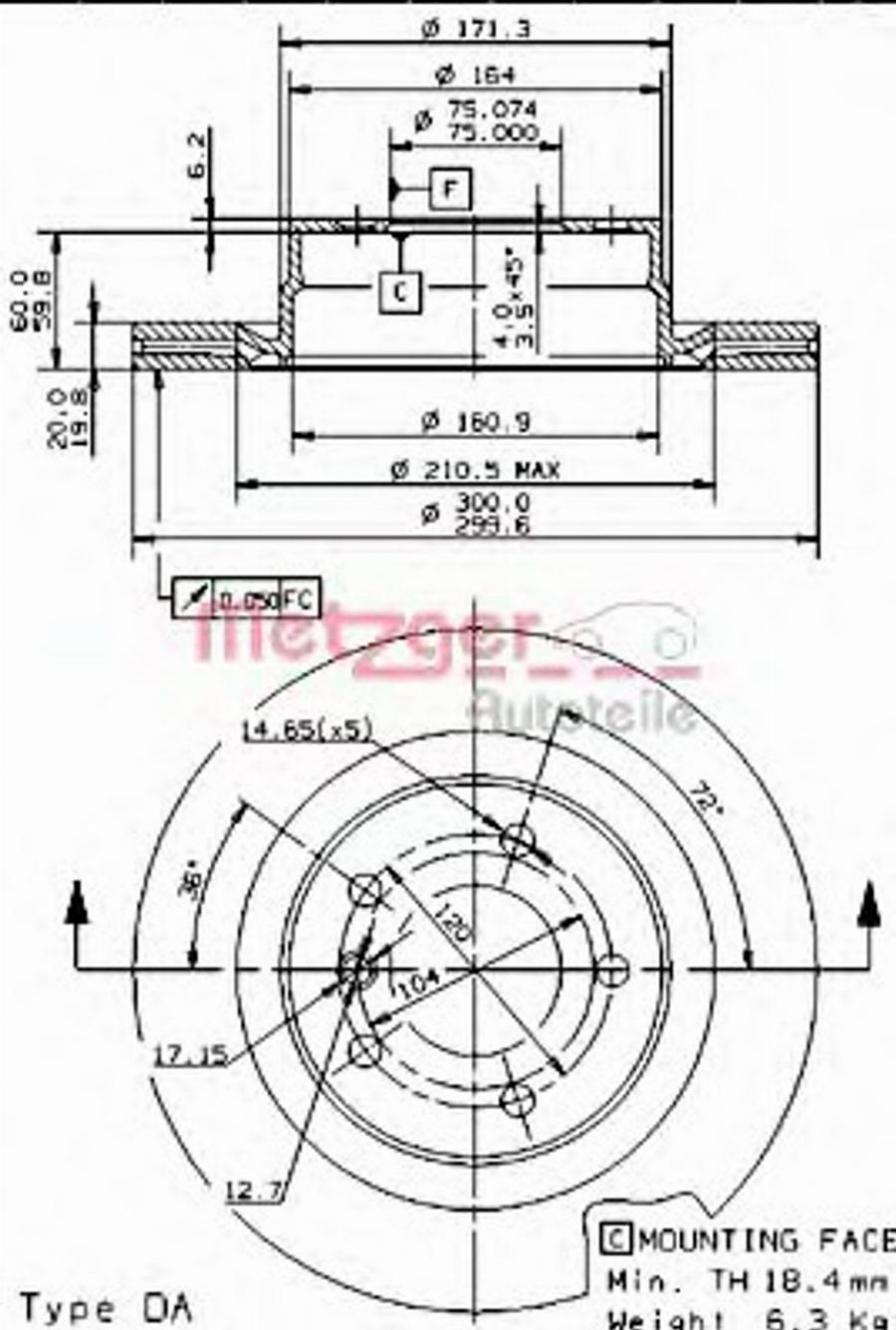 Metzger 24968 - Bremžu diski autospares.lv