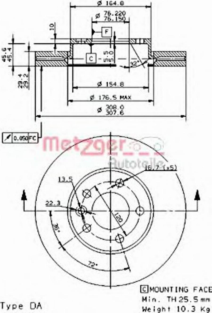 Metzger 24900 E - Bremžu diski www.autospares.lv