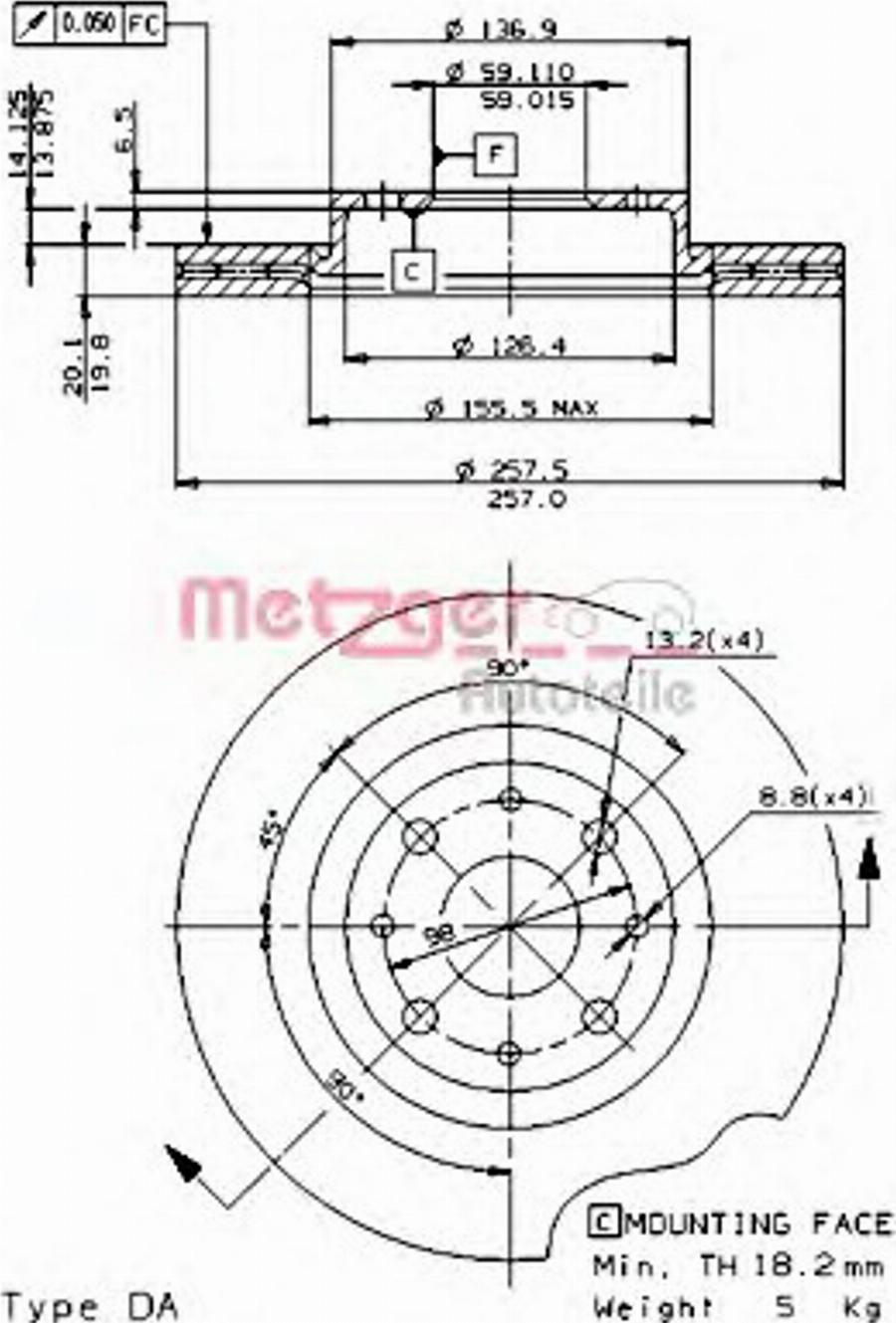 Metzger 24499 E - Bremžu diski www.autospares.lv