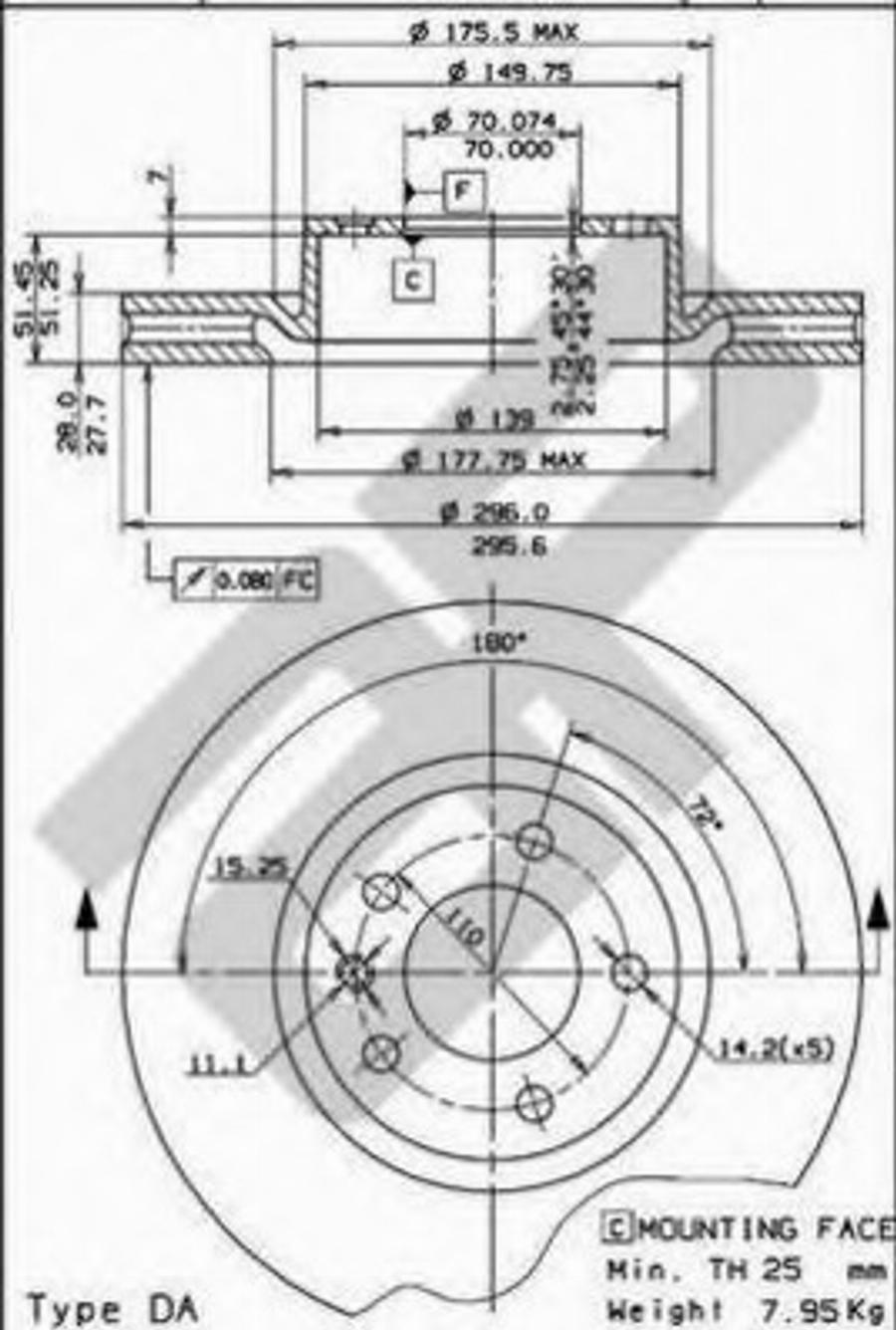 Metzger 24455V - Bremžu diski www.autospares.lv