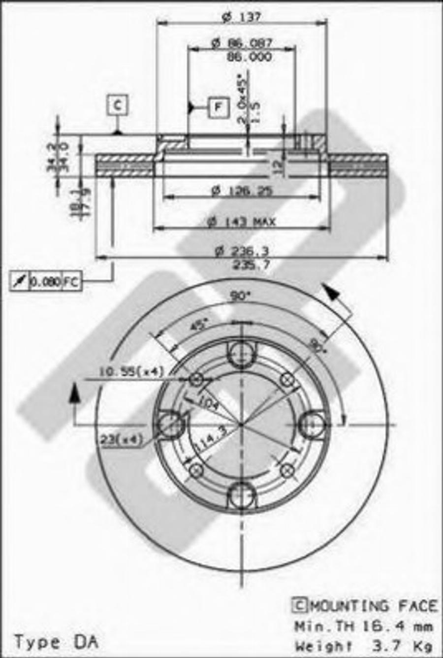 Metzger 24581 - Bremžu diski www.autospares.lv