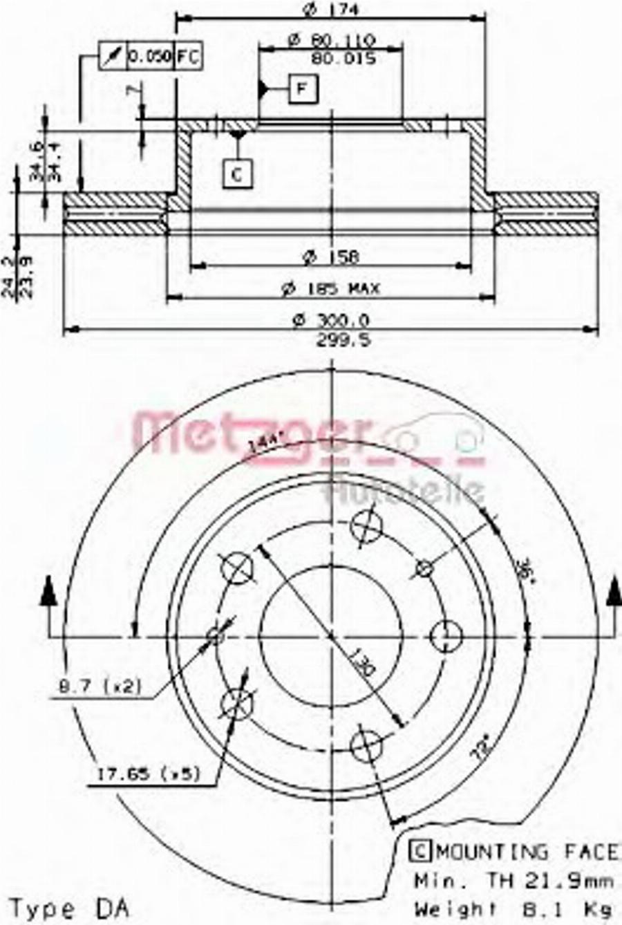 Metzger 24534 E - Bremžu diski autospares.lv