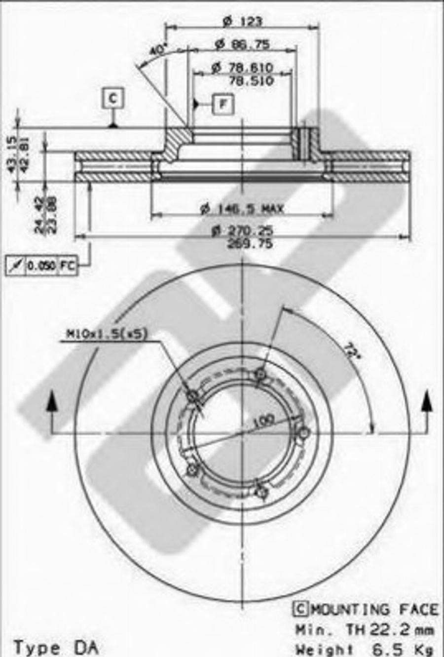 Metzger 24651 - Bremžu diski www.autospares.lv