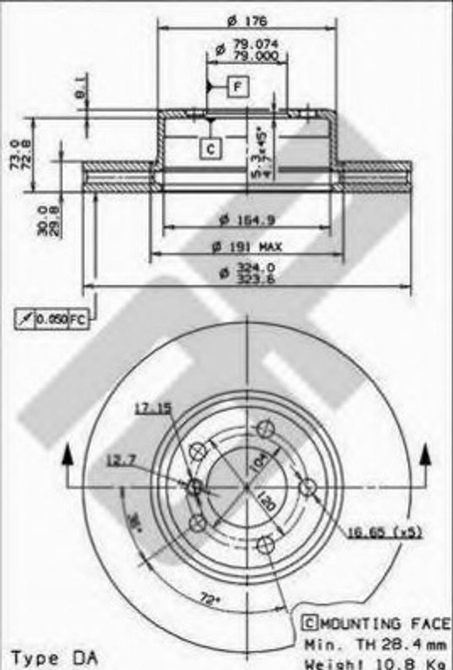 Metzger 24886V - Bremžu diski www.autospares.lv