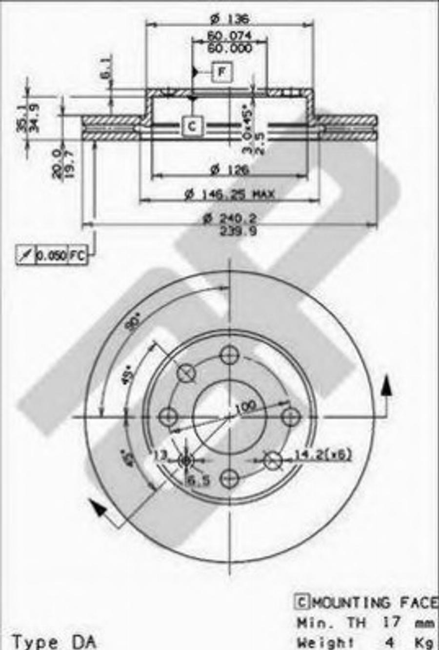 Metzger 24221 - Тормозной диск www.autospares.lv