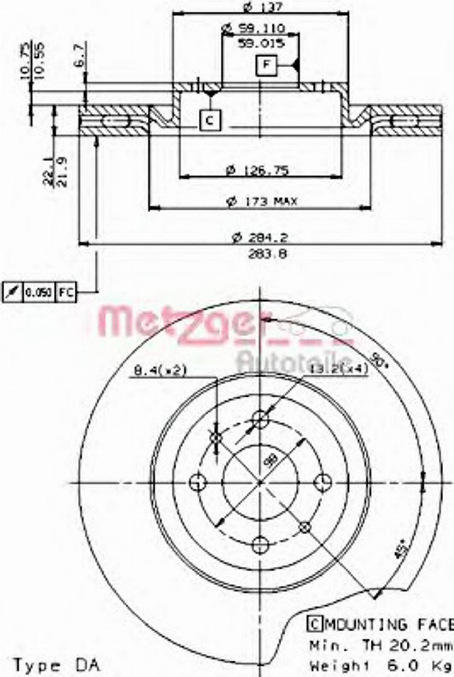 Metzger 24273E - Bremžu diski autospares.lv