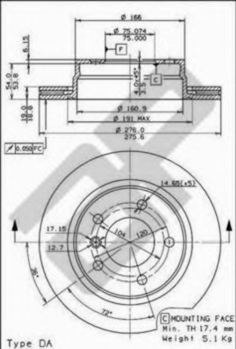 Metzger 24750 - Тормозной диск www.autospares.lv