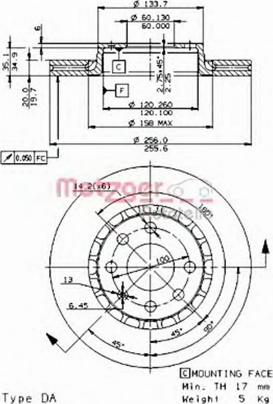 Metzger 24730E - Bremžu diski autospares.lv