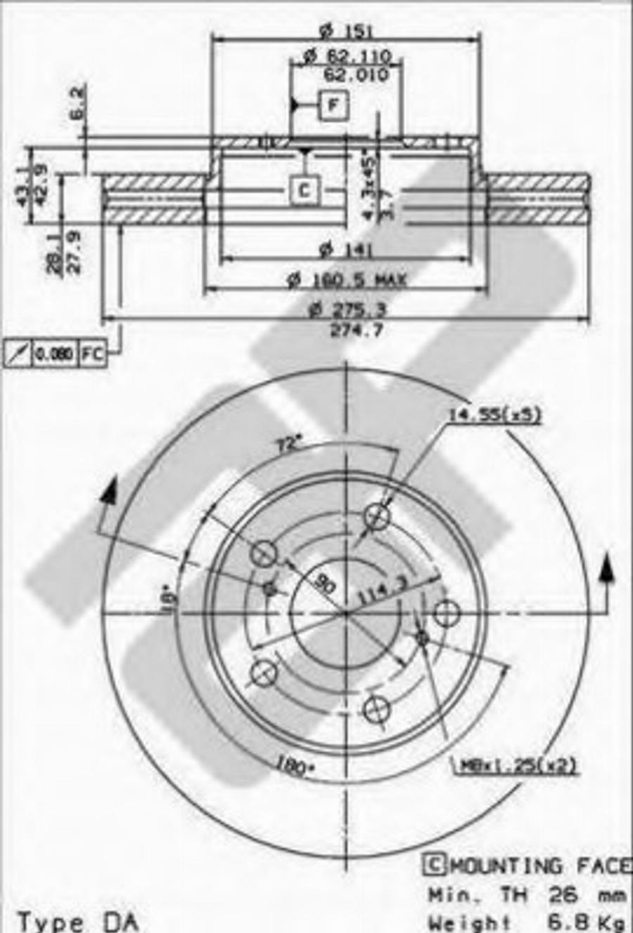 Metzger 25079 - Тормозной диск www.autospares.lv