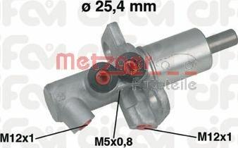 Metzger 202-458 - Главный тормозной цилиндр www.autospares.lv