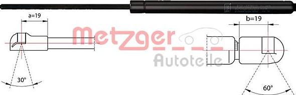 Metzger 2110449 - Gāzes atspere, Bagāžas / Kravas nodalījuma vāks www.autospares.lv