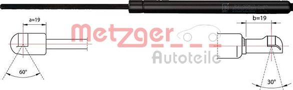 Metzger 2110506 - Gāzes atspere, Bagāžas / Kravas nodalījuma vāks www.autospares.lv