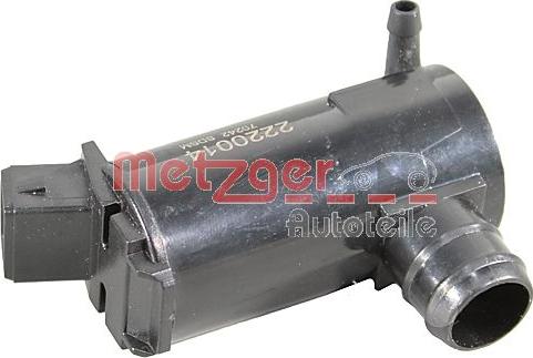 Metzger 2220014 - Ūdenssūknis, Stiklu tīrīšanas sistēma www.autospares.lv