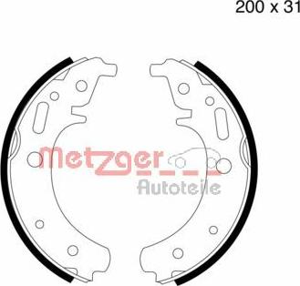 Metzger MG 999 - Brake Shoe Set www.autospares.lv