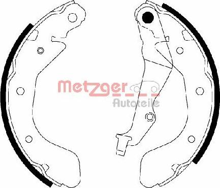 Metzger MG 945 - Brake Shoe Set www.autospares.lv