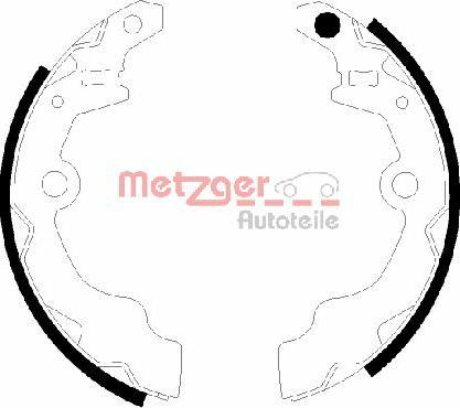 Metzger MG 943 - Комплект тормозных колодок, барабанные www.autospares.lv