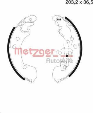 Metzger MG 985 - Bremžu loku komplekts www.autospares.lv