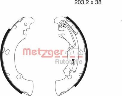 Metzger MG 981 - Bremžu loku komplekts autospares.lv