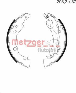 Metzger MG 982 - Brake Shoe Set www.autospares.lv