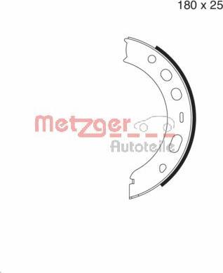 Metzger MG 979 - Bremžu loku kompl., Stāvbremze www.autospares.lv