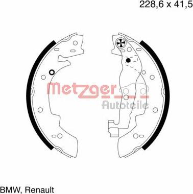 Metzger MG 400 - Bremžu loku komplekts www.autospares.lv