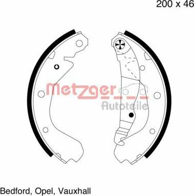 Metzger MG 419 - Bremžu loku komplekts www.autospares.lv