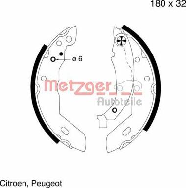 Metzger MG 415 - Bremžu loku komplekts www.autospares.lv