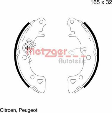 Metzger MG 429 - Bremžu loku komplekts www.autospares.lv