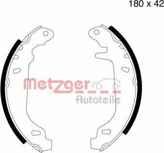 Metzger MG 424 - Bremžu loku komplekts www.autospares.lv