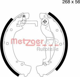 Metzger MG 548 - Bremžu loku komplekts autospares.lv