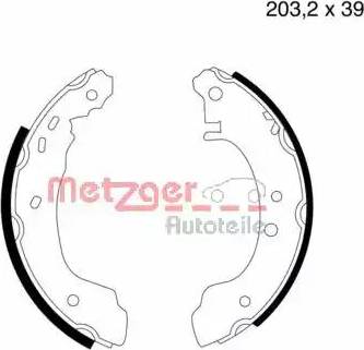 Metzger MG 543 - Brake Shoe Set www.autospares.lv