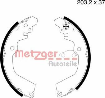 Metzger MG 569 - Bremžu loku komplekts autospares.lv