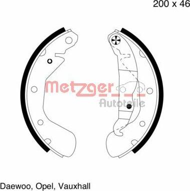 Metzger MG 564 - Bremžu loku komplekts www.autospares.lv