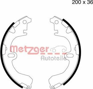 Metzger MG 505 - Brake Shoe Set www.autospares.lv