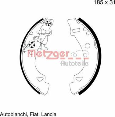 Metzger MG 586 - Bremžu loku komplekts autospares.lv