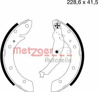 Metzger MG 579 - Brake Shoe Set www.autospares.lv